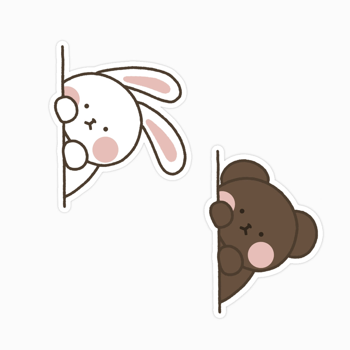 うさちょのステッカー（ひょっこりver.）