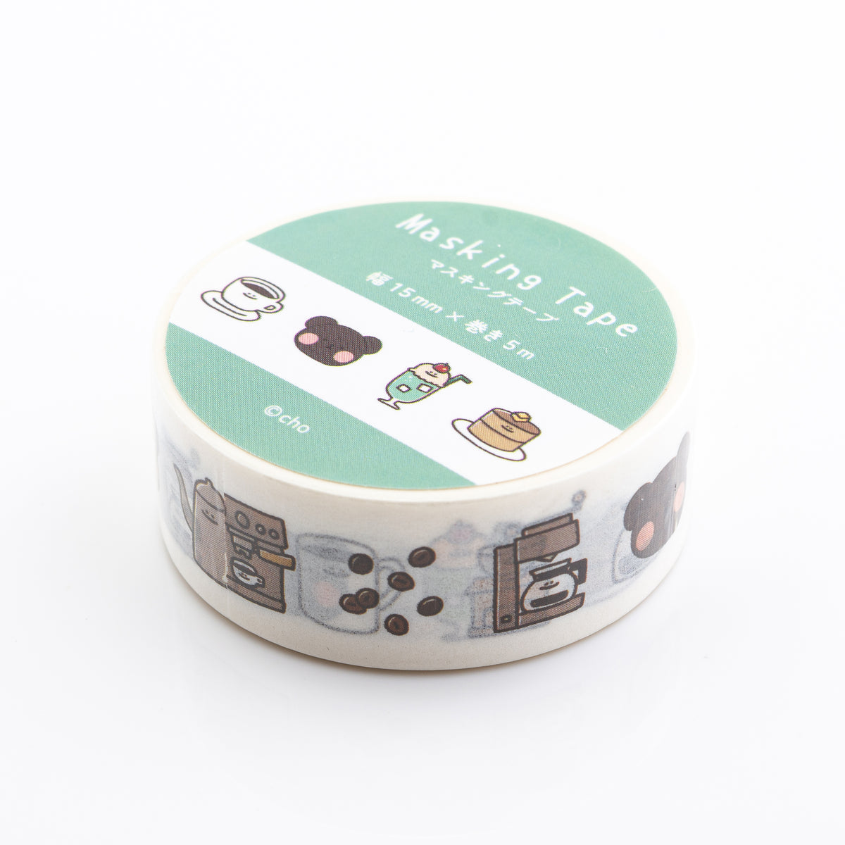 くまちょのマスキングテープ（喫茶店ver.）