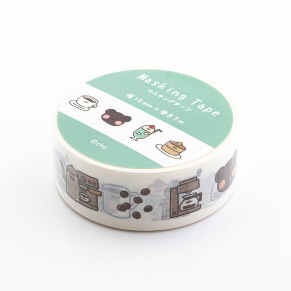 くまちょのマスキングテープ（喫茶店ver.）